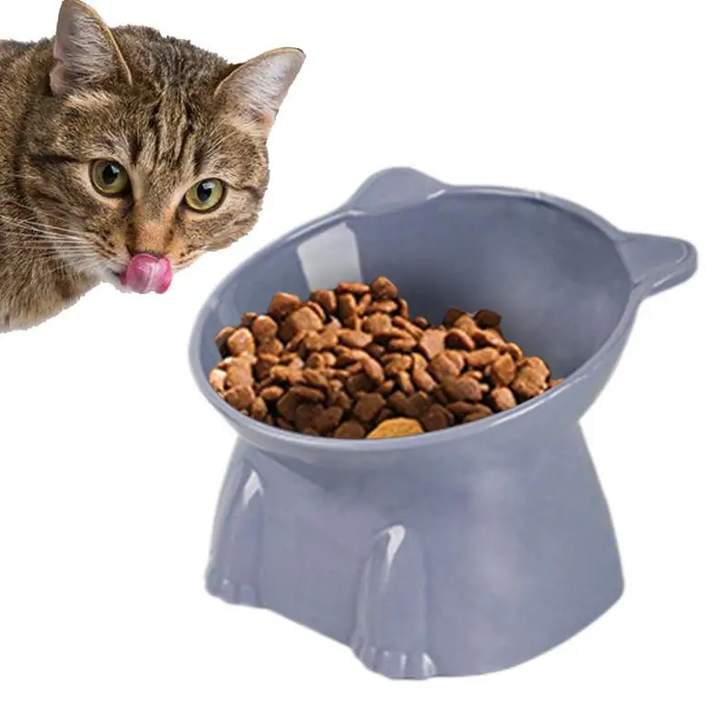 

Elevated Cat Bowl Non slip 1PCS Elevated Cat Water Bowl Raised Pet Drinking Eating Food Bowls Tilted Drinking Eating Feeders