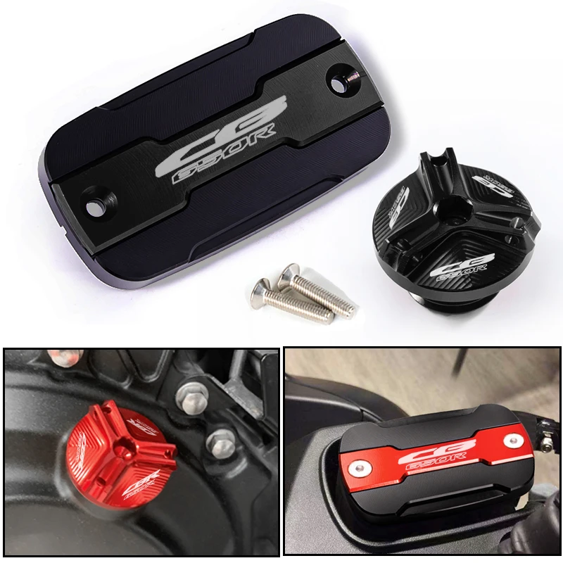 

Motorcycle Front Brake Fluid Tank Cap and Filling Port Cover Protection Accessories For HONDA CB650R CBR650R CBR 650R CB 650R