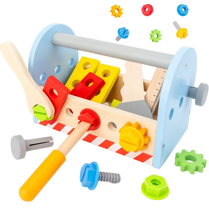 Wooden Toolbox Pretend Play Set Montessori Children Toy For Boys Nut Disassembly Screw Assembly Simulation Repair Carpenter Tool
Wooden Toolbox Pretend Play Set Montessori Children Toy For Boys Nut Disassembly Screw Assembly Simulation Repair Carpenter Tool