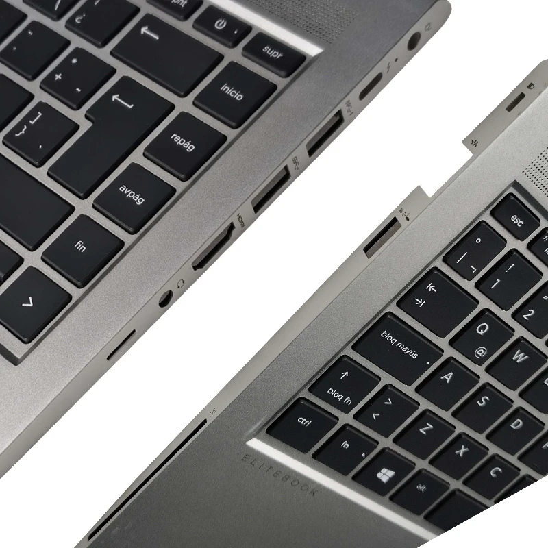 New For HP Elitebook 640 645 G9 Latin/US/Spanish Keyboard Palmrest Upper Cover Case Backlit 4BX8QTA00S0 New For HP Elitebook 640 645 G9 Latin/US/Spanish Keyboard Palmrest Upper Cover Case Backlit 4BX8QTA00S0