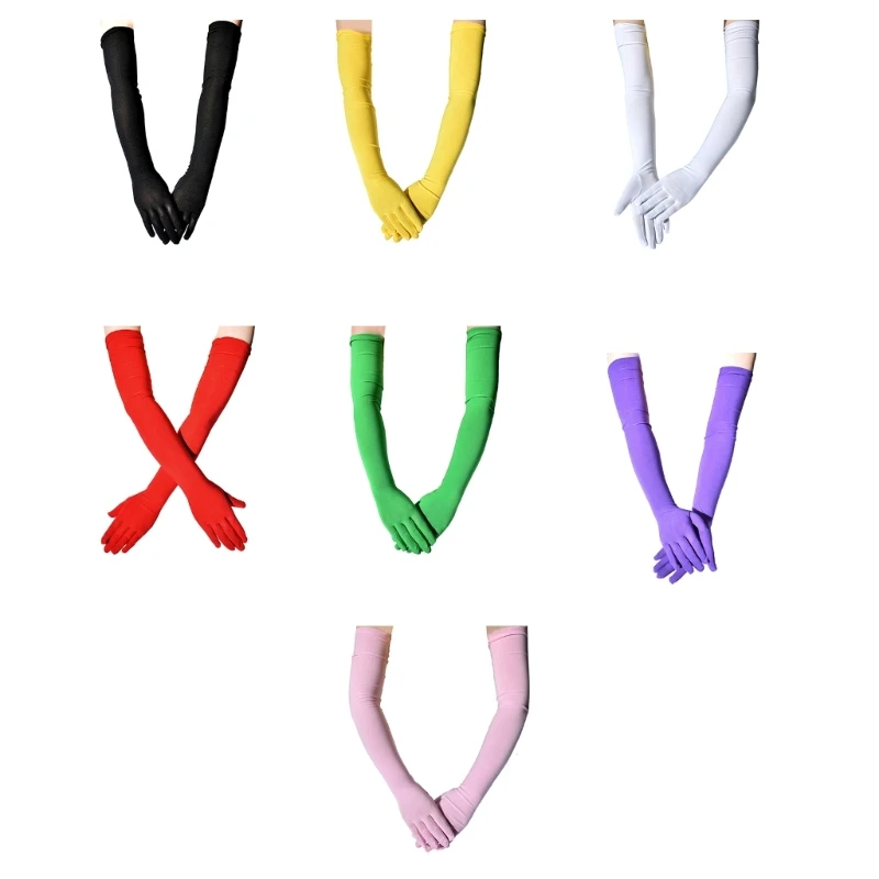 Y166 Wedding Party Women Long Gloves 57cm Long Banquet Party Gloves Solid Color Etiquette Elastic Driving Anti Uv Gloves
Y166 Wedding Party Women Long Gloves 57cm Long Banquet Party Gloves Solid Color Etiquette Elastic Driving Anti Uv Gloves