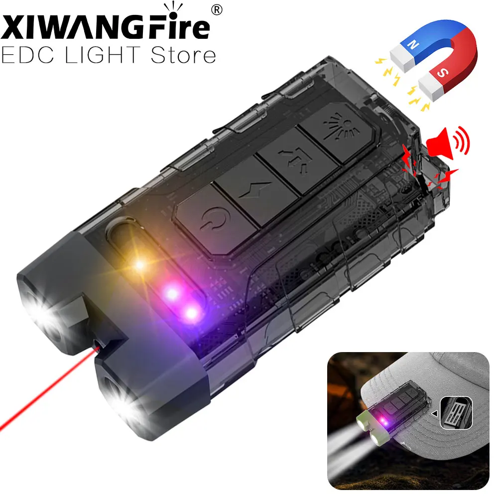 LED Glare Flashlight Luminous Shell 12 Light Modes Plus Alarm Buzzer Mode Outdoor Multi-Functional Mini Portable Hat Clip Light
LED Glare Flashlight Luminous Shell 12 Light Modes Plus Alarm Buzzer Mode Outdoor Multi-Functional Mini Portable Hat Clip Light