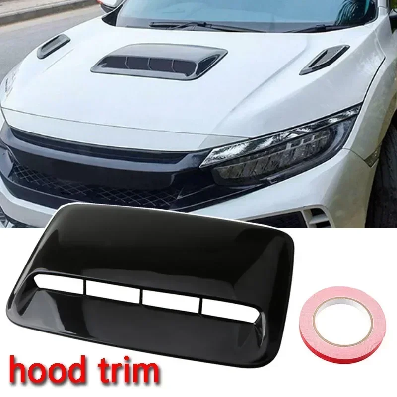 

Car Air Flow Intake Hood Scoop Vent Bonnet Decorative Covers Center Side Air Outlet Hood Universal Auto Exterior Accessories