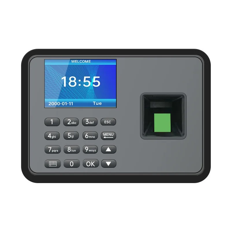 

A7 Attendance Machine Password+Fingerprint 2.8 Inch Color Screen No need to download software Intelligent Report Generation