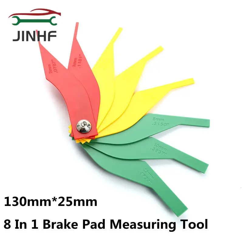 1pc 8 In 1 Brake Pad Measuring Tool Gauge Feeler Tester Scale Lining Thickness Wear Meter Thickness Gauge Handy Measuring
1pc 8 In 1 Brake Pad Measuring Tool Gauge Feeler Tester Scale Lining Thickness Wear Meter Thickness Gauge Handy Measuring