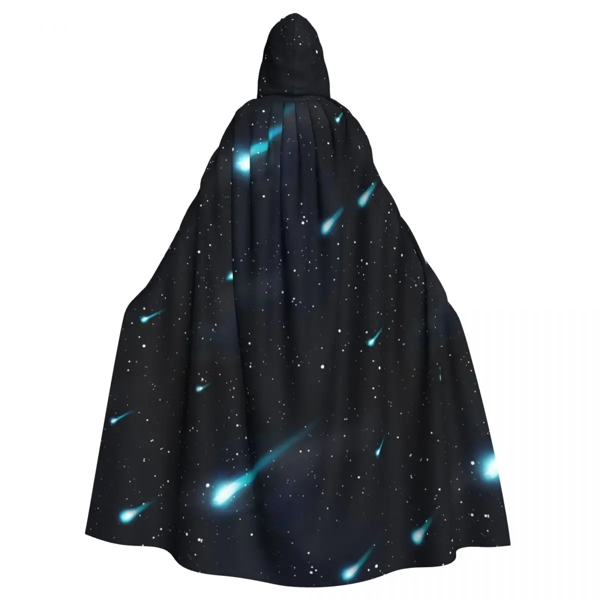 

Adult Cloak Night Space Sky With Meteor Cape Hooded Medieval Costume Witch Wicca Vampire Elf Purim Carnival Party