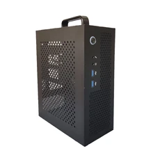 A09 3.8L ITX Chassis A4 HTPC Portable Computer PC Support PCIe 2.5" SSD Drive Mini IPC Flex PSU Case