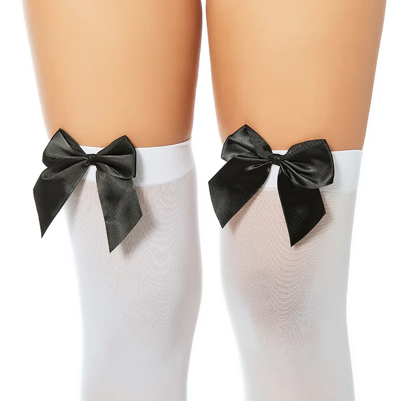 Plus Size Bow Stockings over the Knee Black Silk Stockings White Silk Sexy Women's European and American Thigh High Sexy
Plus Size Bow Stockings over the Knee Black Silk Stockings White Silk Sexy Women's European and American Thigh High Sexy