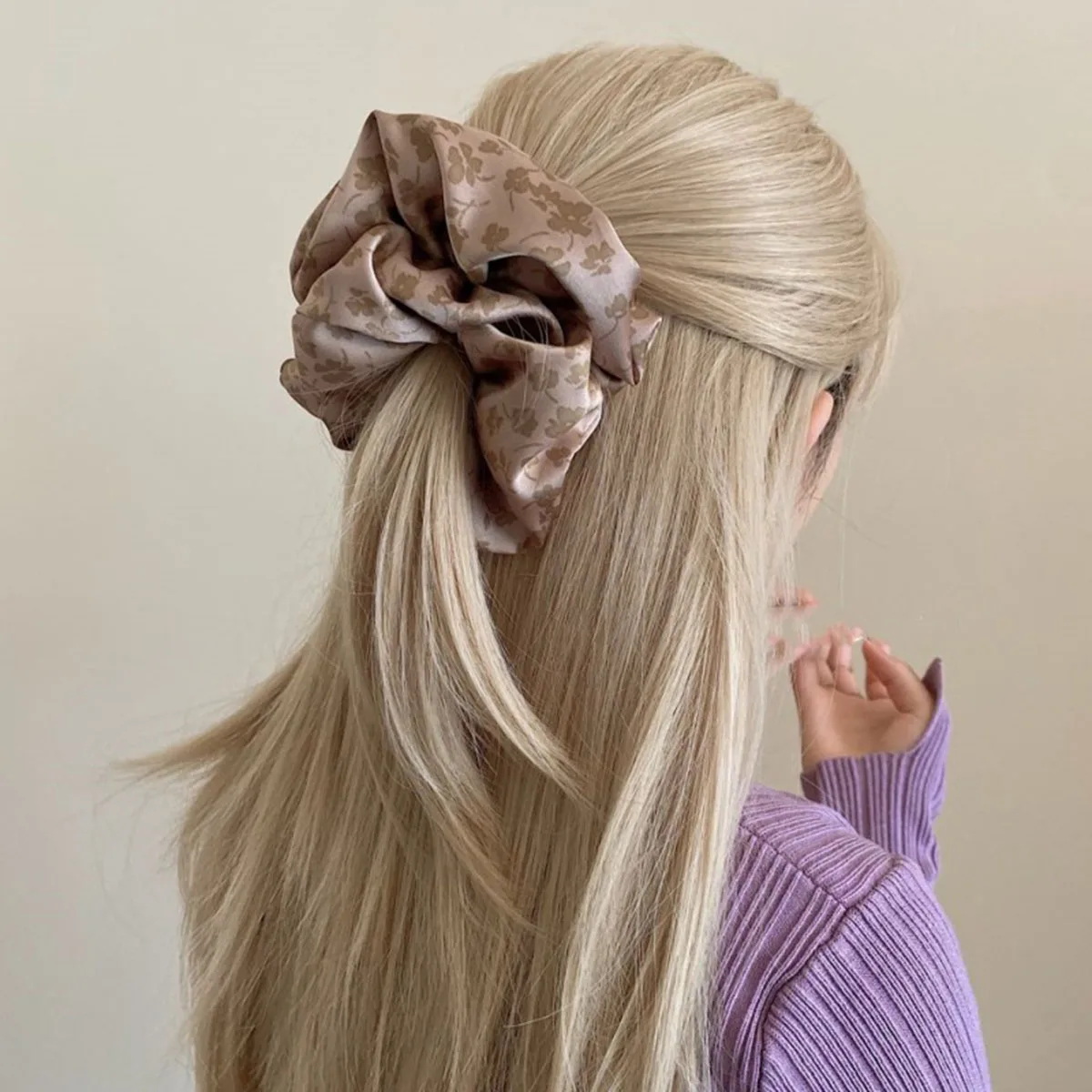 

Flower Pattern Hair Ties Hair Hoop For Women Fashion Elastic Scrunchies Hairstyle Hair Bands Ponytail Holders Hair Accessories