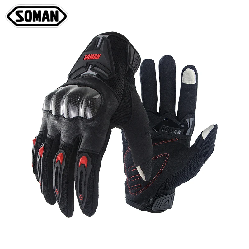 

Full Finger Motorcycle Riding Gloves Non-slip Wear-resistant Motocross Racing Glove Breathable Touch Screen For Four Seasons