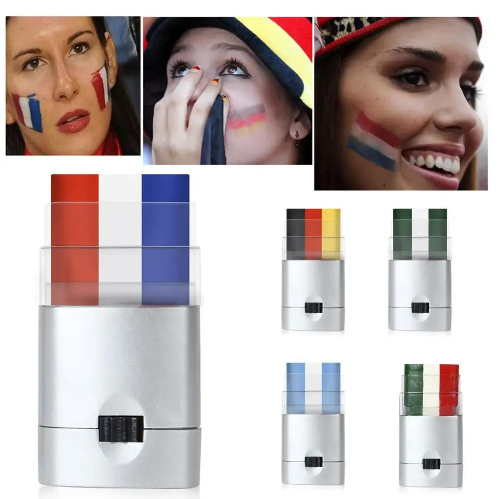 Country Flag Face Paint Stick Body Tattoo Colored Pigment Pen Fluorescent Crayon Washable Adult Kid Party Favors Makeup Soccer
Country Flag Face Paint Stick Body Tattoo Colored Pigment Pen Fluorescent Crayon Washable Adult Kid Party Favors Makeup Soccer