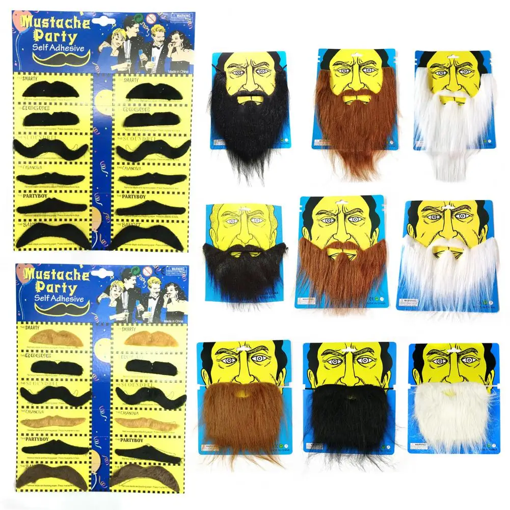 

Funny Fake Mustache Reusable Decorate Novelty Cosplay False Beard Photobooth Props Costume Party Beards Whisker