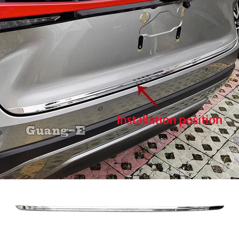 

Steel Car Rear Door Trunk Lid Tailgate Strip Trim Frame Cover Auto Accessories For Lexus RX 350 350h 450h+ 500h 2022 2023 2024