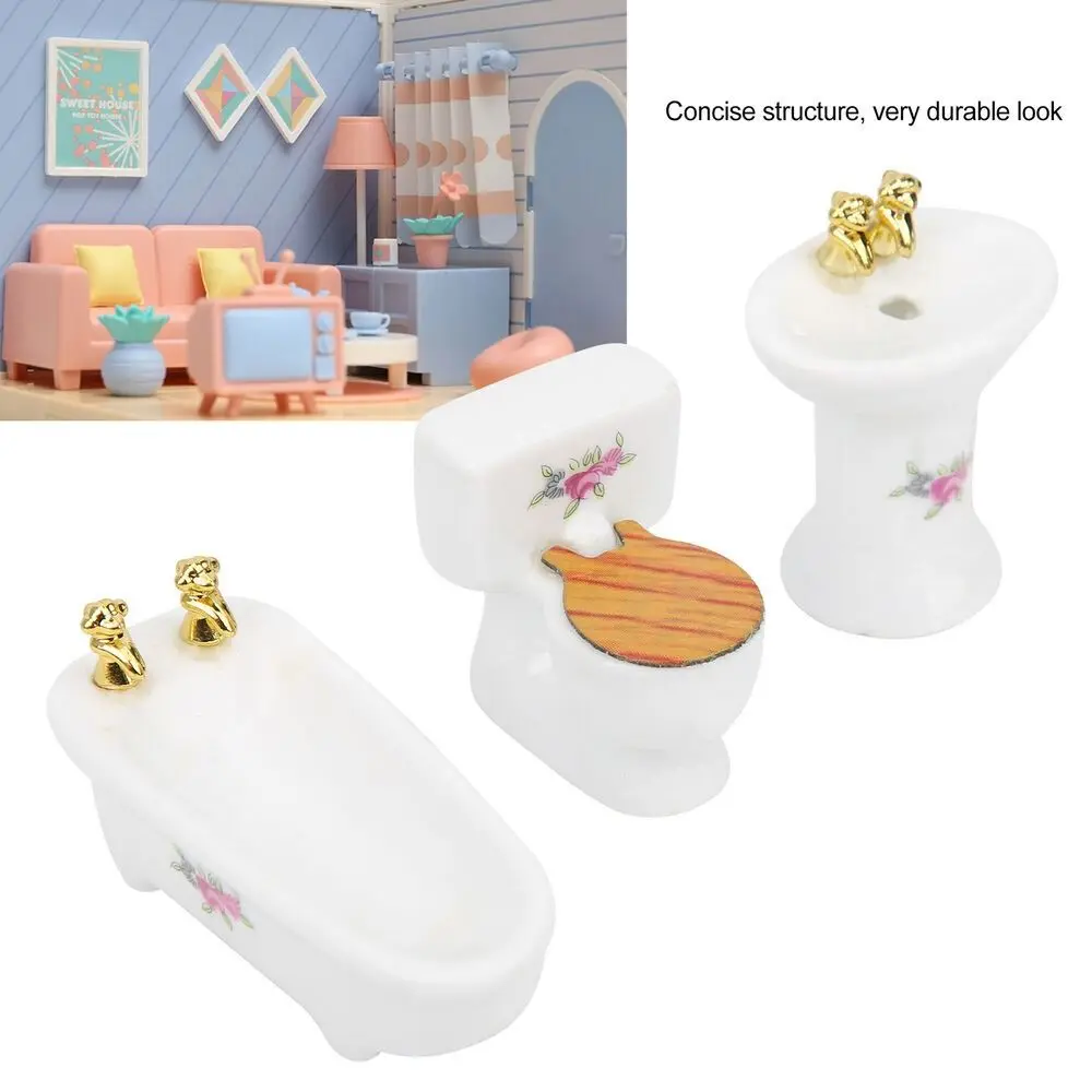 Excelent Decoration Furniture Toys Play Scene Bathroom Model Dollhouse Bathroom Set Toilet/Bathtub/Sink 1/24 Scale
Excelent Decoration Furniture Toys Play Scene Bathroom Model Dollhouse Bathroom Set Toilet/Bathtub/Sink 1/24 Scale