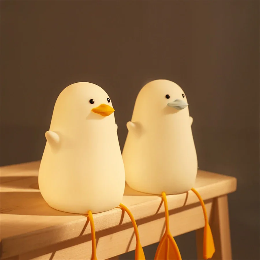 Cute Duck Silicone LED Night Light Touch Sensor Cartoon USB Table Lamp Rechargeable Sleeping Timing Bedroom Bedside Lamp Gift 
Cute Duck Silicone LED Night Light Touch Sensor Cartoon USB Table Lamp Rechargeable Sleeping Timing Bedroom Bedside Lamp Gift