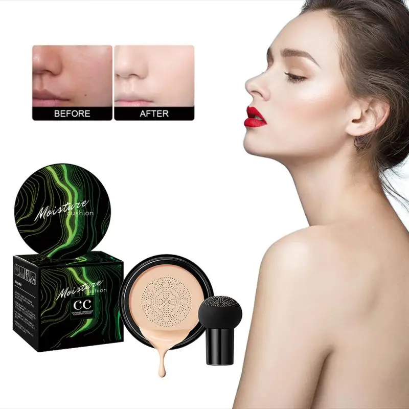 

Mushroom Head Air Cushion CC Cream Moisturizing Oil-control Foundation Whitening Natural Concealer Lasting BB Cream Cosmetics