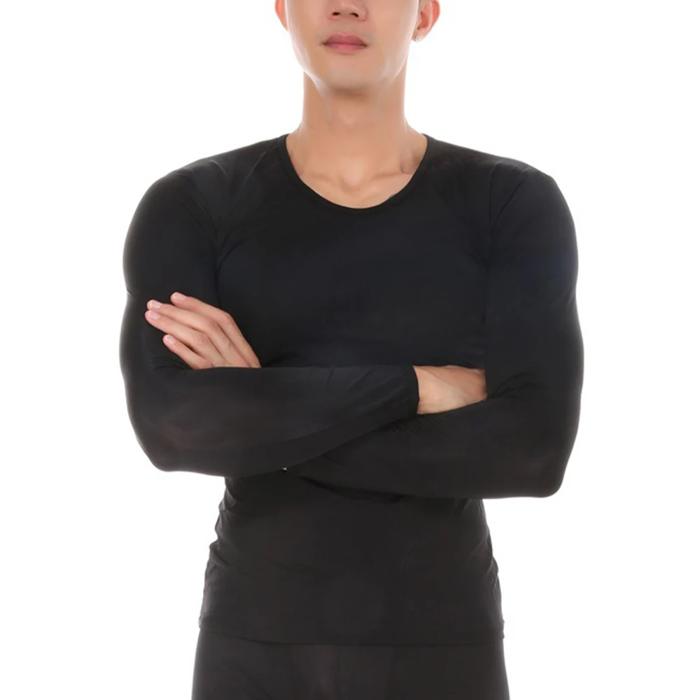 Sexy Men Thermal Underwear Tops Round Neck Long T-shirt Soft Slim Bottoming Shirt Thin Tight Breathable Underwear Autumn Pajamas
Sexy Men Thermal Underwear Tops Round Neck Long T-shirt Soft Slim Bottoming Shirt Thin Tight Breathable Underwear Autumn Pajamas