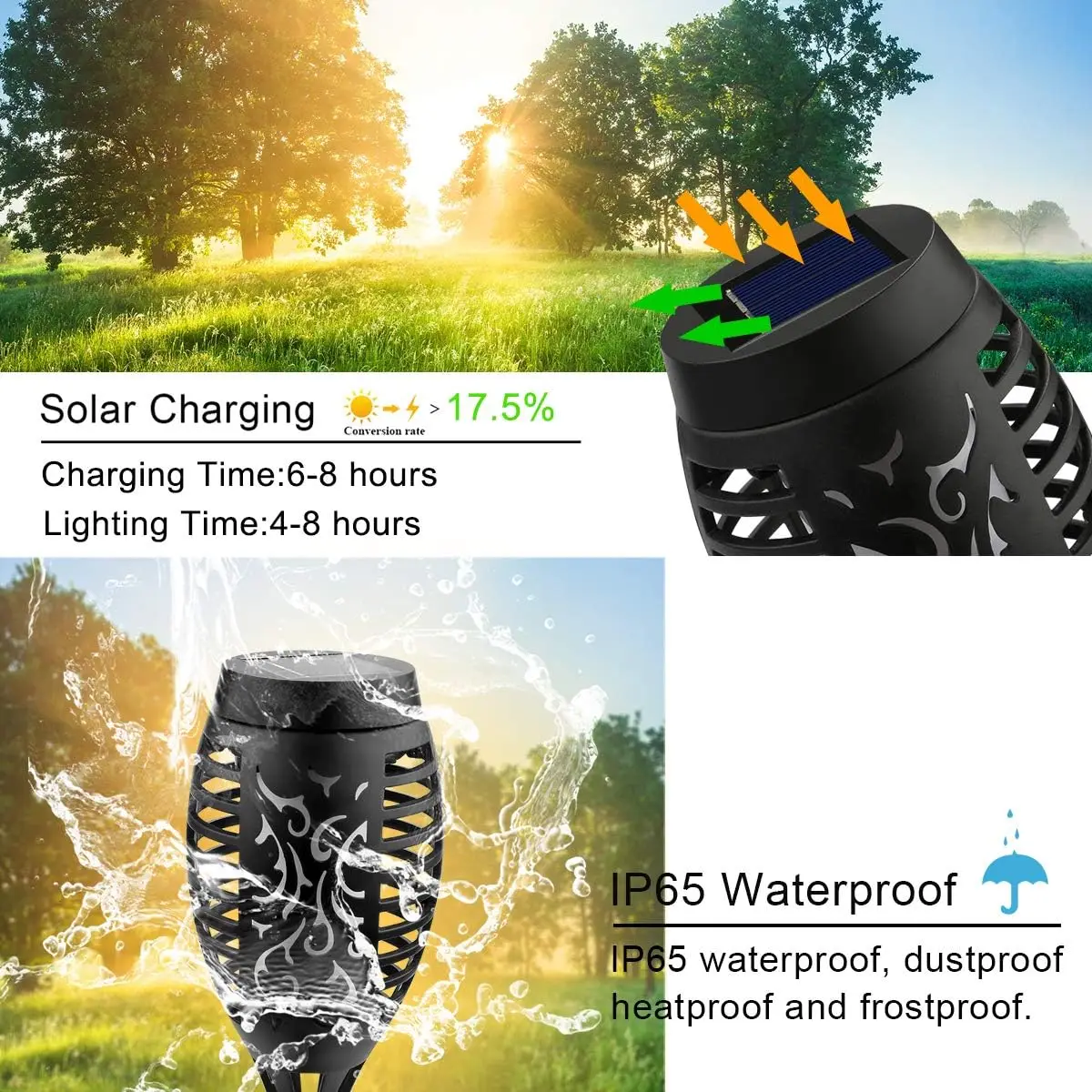 12 bags of flashlights, solar outdoor lights, 12LED Solar-powered flashlight with flashing flame for garden decoration
12 bags of flashlights, solar outdoor lights, 12LED Solar-powered flashlight with flashing flame for garden decoration