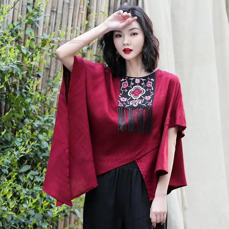 2024 chinese national wind cotton linen cheongsam tops women's vintage tang suit traditional chinese flower embroidered blouse
2024 chinese national wind cotton linen cheongsam tops women's vintage tang suit traditional chinese flower embroidered blouse