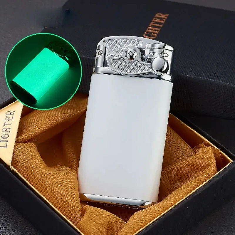 

2024 Windproof Butane Gas Lighter Mini Torch Jet Lighter Cigarette Cigar Lighter Luminous Rocker Lighters Smoking Accessories