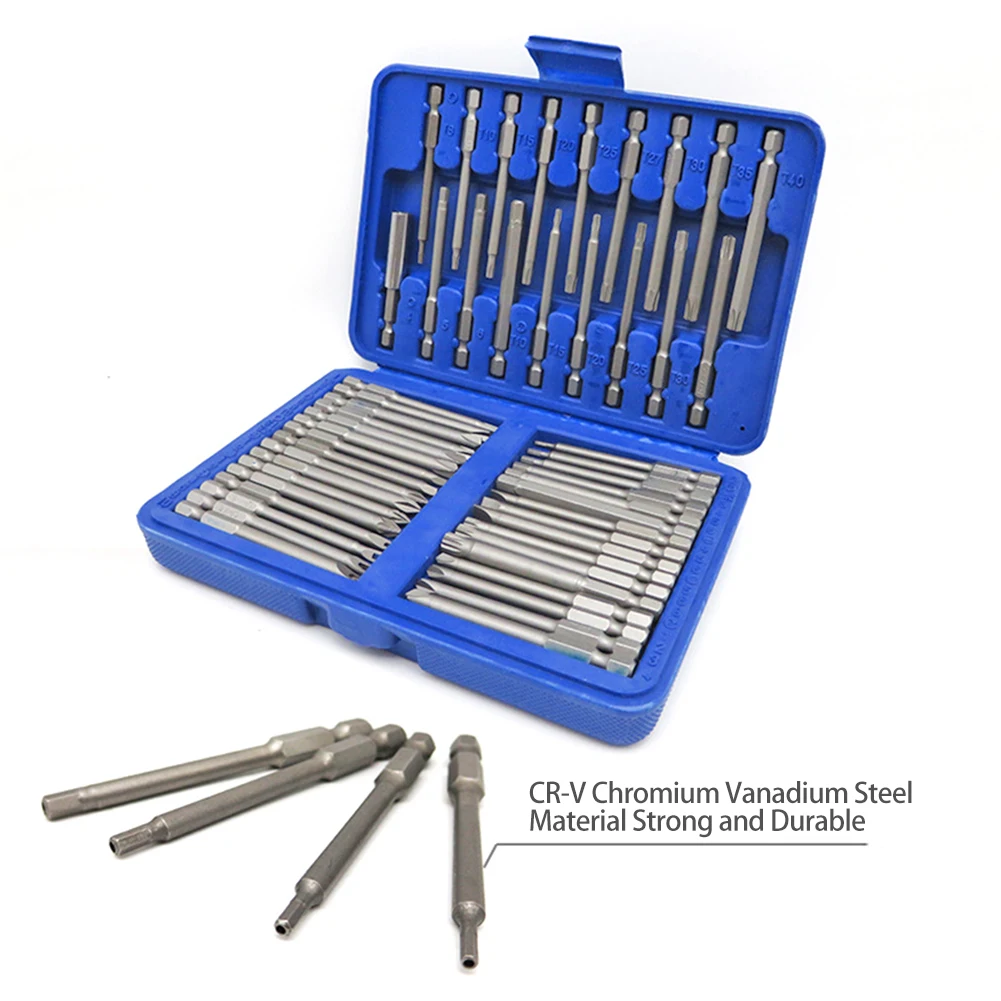 50pcs 75mm Bit Security Screwdriver Bits Torx Star Hex Slotted Phillips Multifunctional Appliance Repair Part Hand Tool
50pcs 75mm Bit Security Screwdriver Bits Torx Star Hex Slotted Phillips Multifunctional Appliance Repair Part Hand Tool