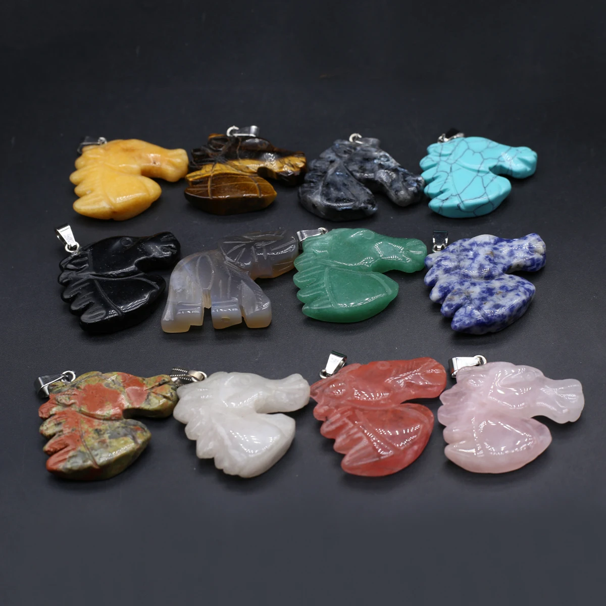 3pcs/lot Natural Agate Stone Pendant Fashion Horsehead Pendant Charms for Making DIY Jewelry Earrings Necklace Accessory 37x39mm
3pcs/lot Natural Agate Stone Pendant Fashion Horsehead Pendant Charms for Making DIY Jewelry Earrings Necklace Accessory 37x39mm