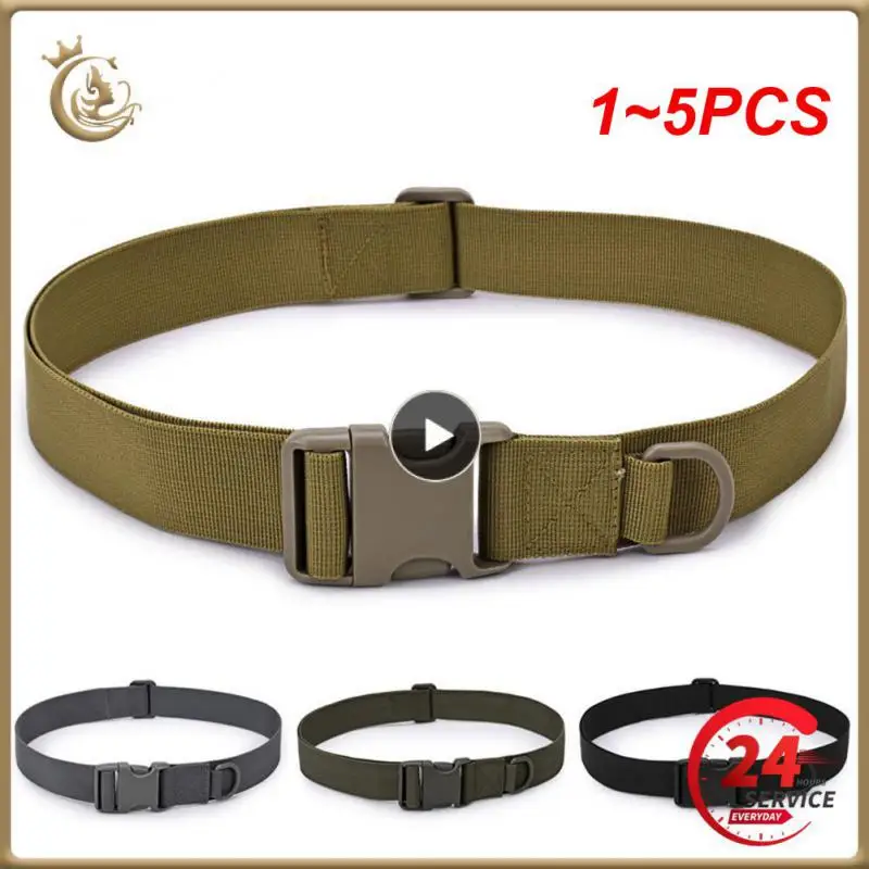 

1~5PCS Army Style Combat Belts Quick Release Tactical Belt Fashion Black Men Canvas Military Waistband Outdoor Hunting Cycling