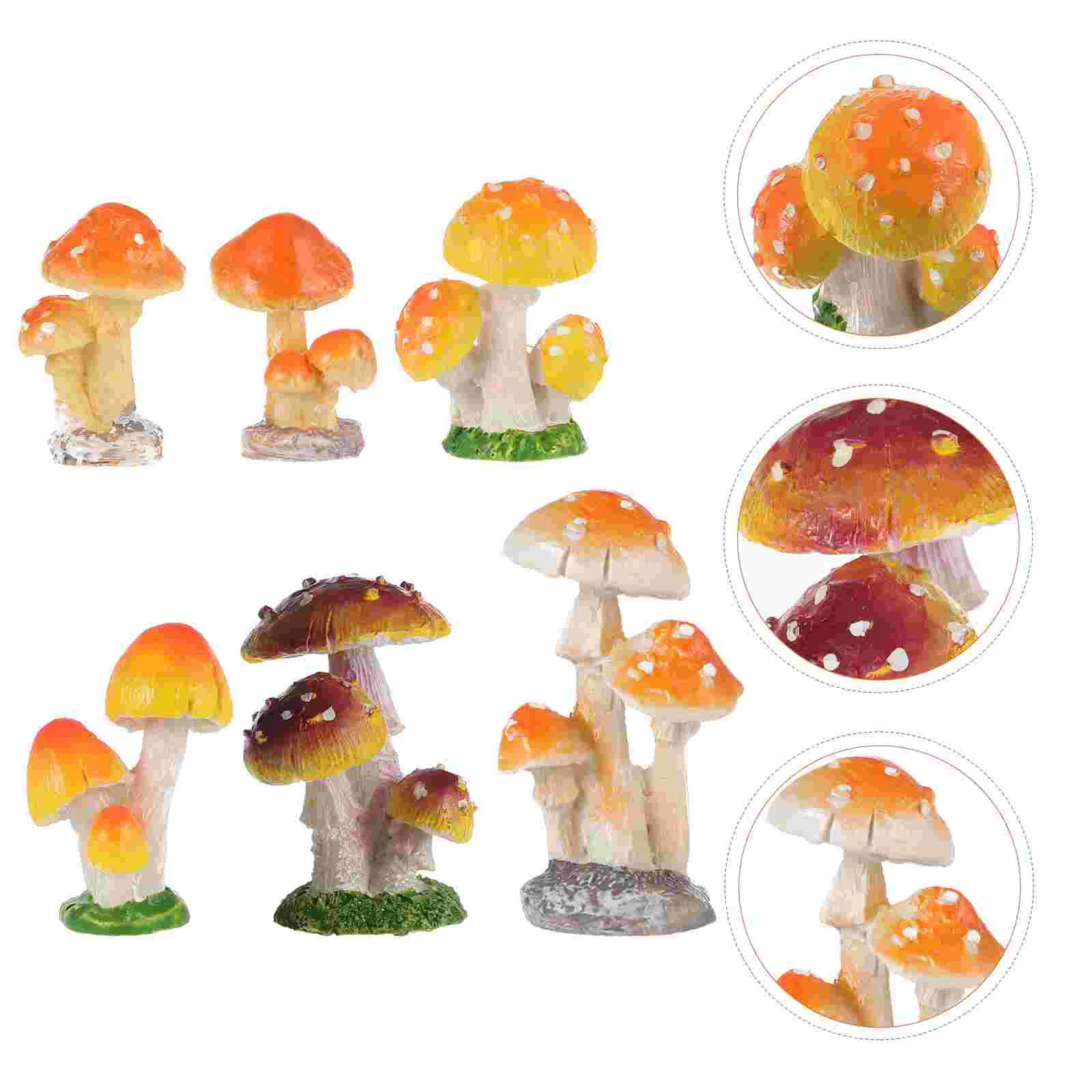 Home Decor Mini Mushroom Statue Miniatures Decoration Resin Diy Fairy Door Decoration Outdoor Ornament Micro Landscape Mini 6Pcs
Home Decor Mini Mushroom Statue Miniatures Decoration Resin Diy Fairy Door Decoration Outdoor Ornament Micro Landscape Mini 6Pcs