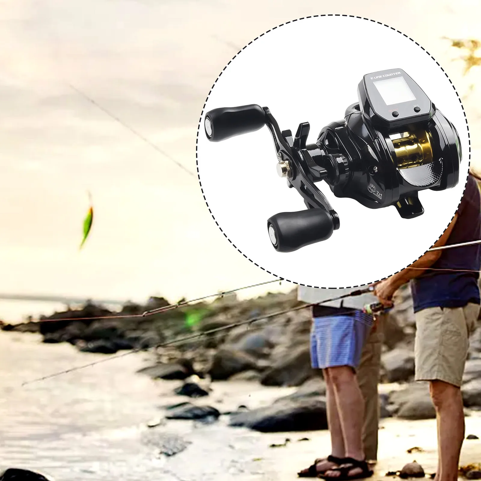 7.2:1 Bite Alarm Digital Fishing Reel Left/right Hand Baitcasting Line Counter Depth Position Rechargeable Fishing Reel
7.2:1 Bite Alarm Digital Fishing Reel Left/right Hand Baitcasting Line Counter Depth Position Rechargeable Fishing Reel