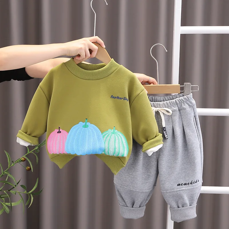Boys Thick Clothes Sets Winter Children Cotton Velvet Sweatshirts Coats Pants 2pcs Tracksuits For Baby Warm Suit Kids Outfits 5Y
Boys Thick Clothes Sets Winter Children Cotton Velvet Sweatshirts Coats Pants 2pcs Tracksuits For Baby Warm Suit Kids Outfits 5Y