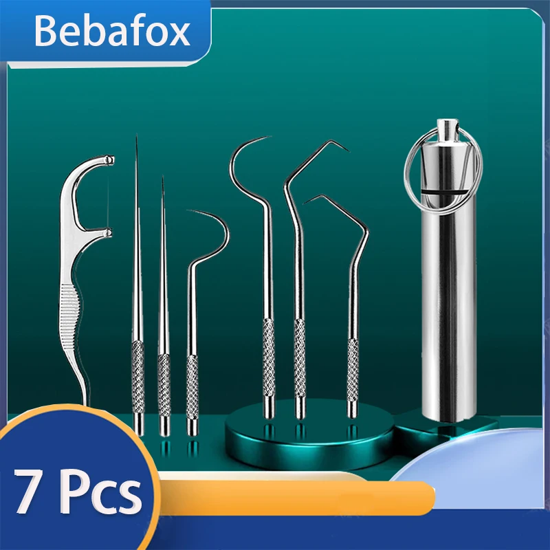7 Pcs Stainless Steel 304 Toothpick Set Portable On-the-go Oral Care Tooth Dental Flossing Reusable Portable Floss Teeth Cleaner
7 Pcs Stainless Steel 304 Toothpick Set Portable On-the-go Oral Care Tooth Dental Flossing Reusable Portable Floss Teeth Cleaner