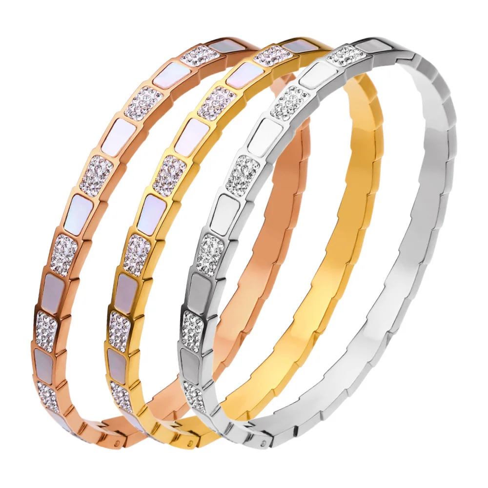 Rose Gold Silver Colour Simple Fashion Snake Bone luxury Party Bracelet Bangle Personality Shiny Jewelry Gifts
Rose Gold Silver Colour Simple Fashion Snake Bone luxury Party Bracelet Bangle Personality Shiny Jewelry Gifts