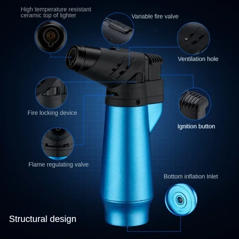 Windproof Turbo Gas Lighter Welding Torch Lighter Butane Kitchen Lighters Cigar Double Fire Flame Powerful Spray Gun Men's Gift
Windproof Turbo Gas Lighter Welding Torch Lighter Butane Kitchen Lighters Cigar Double Fire Flame Powerful Spray Gun Men's Gift