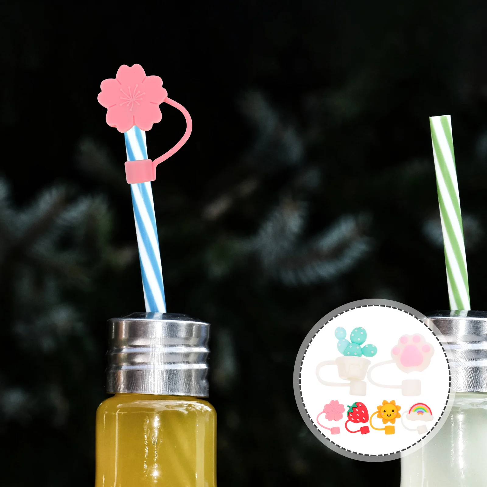 2/3/4/6/8Pcs Silicone Straw Tips Drinking Dust Cap Splash Proof Plugs Straw Cover Cartoon Straw Protectors Drinking Straw Caps 
2/3/4/6/8Pcs Silicone Straw Tips Drinking Dust Cap Splash Proof Plugs Straw Cover Cartoon Straw Protectors Drinking Straw Caps
