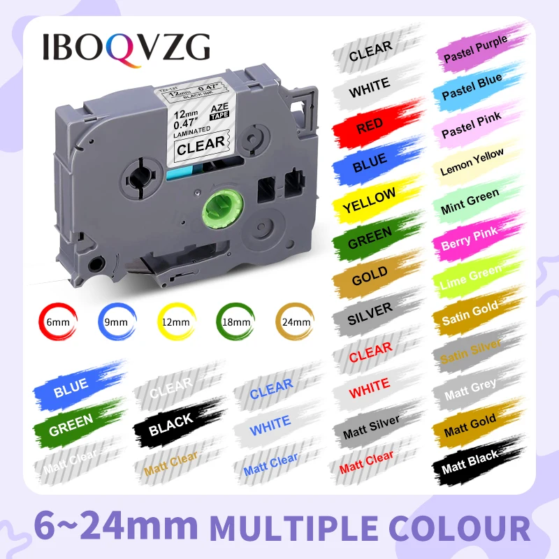 IBOQVZG 31Colors 6/9/12/18/24mm For Brother Label Tape Compatible for Printer tze-631 tz231 TZe-131 TZe-231 for PT Labeler H110
IBOQVZG 31Colors 6/9/12/18/24mm For Brother Label Tape Compatible for Printer tze-631 tz231 TZe-131 TZe-231 for PT Labeler H110