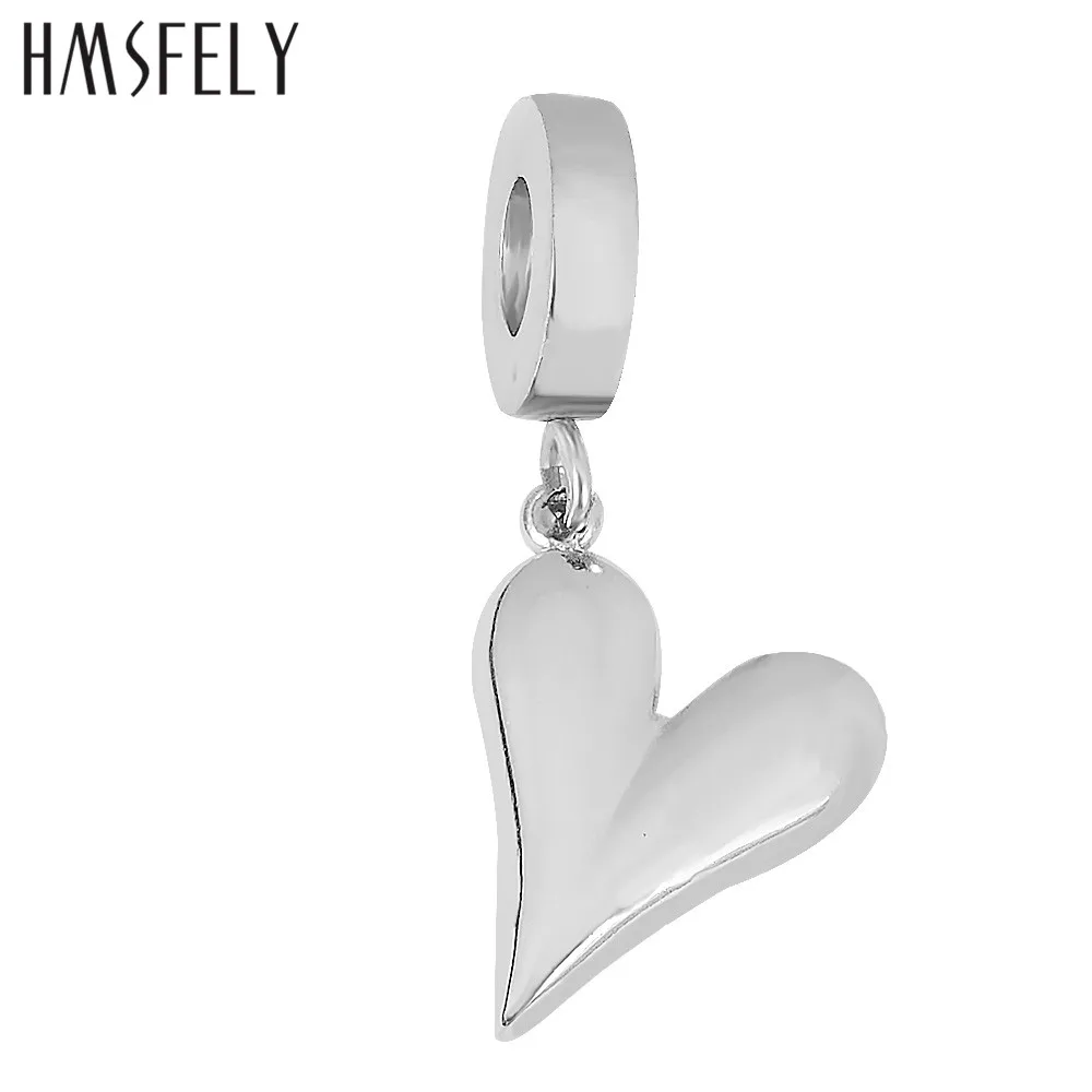 

HMSFELY, нержавеющая сталь, высокополированный кулон в форме сердца для самостоятельного изготовления браслетов, ожерелий, ювелирных изделий, аксессуары, части браслетов