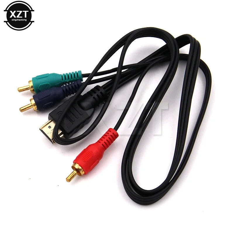 

3ft 1m HDMI-compatible Male to 3 RCA Video Audio AV Adapter Cable 3RCA Stereo Converter Component for TV Set-Box DV DVD PC