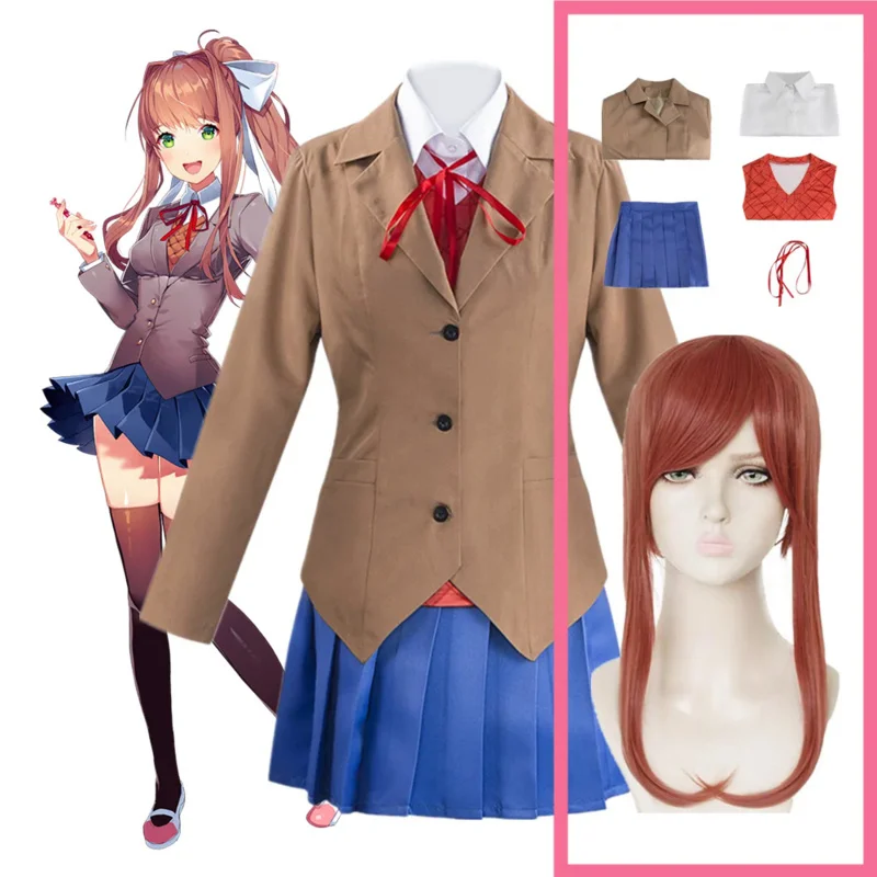 Anime Doki Doki Literature Club Monika Cosplay Costumes Sayori Yuri Natsuki Halloween Costumes for Women Dress Vestido Clothing
Anime Doki Doki Literature Club Monika Cosplay Costumes Sayori Yuri Natsuki Halloween Costumes for Women Dress Vestido Clothing