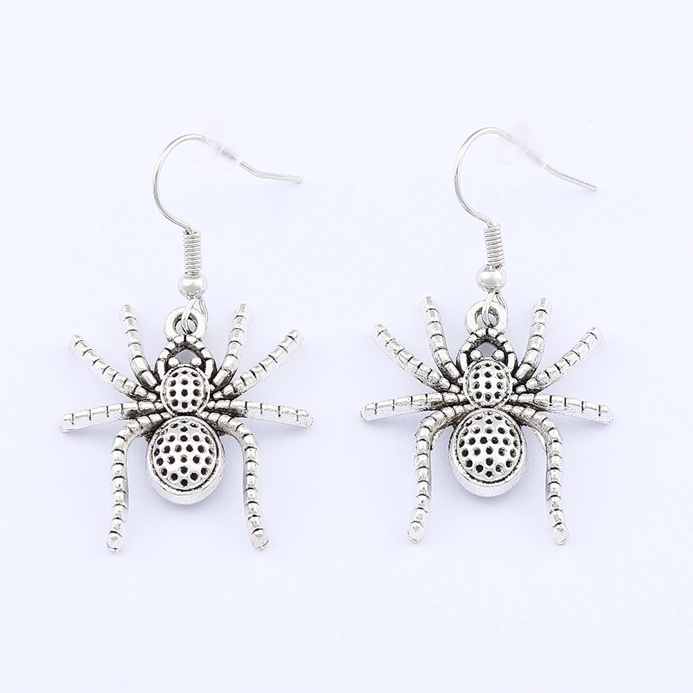 Tibetan Silver Color Halloween Insect Spider Pendants Earrings for Fashion Women Jewelry Accessories
Tibetan Silver Color Halloween Insect Spider Pendants Earrings for Fashion Women Jewelry Accessories