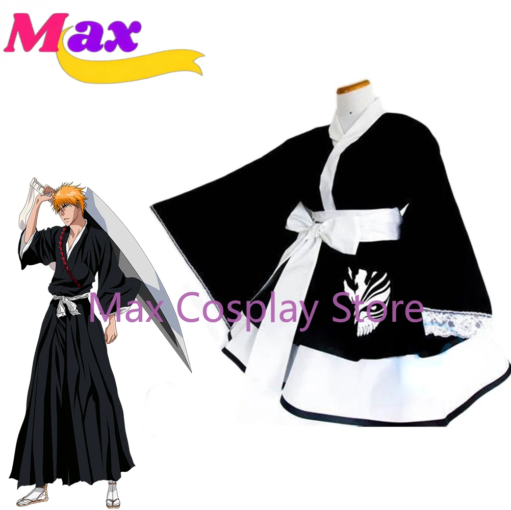 Max Anime Bleach Cosplay Costume Kurosaki ichigo Lolita Kimono Dress Full Sets Female Girls Halloween Custom Made
Max Anime Bleach Cosplay Costume Kurosaki ichigo Lolita Kimono Dress Full Sets Female Girls Halloween Custom Made