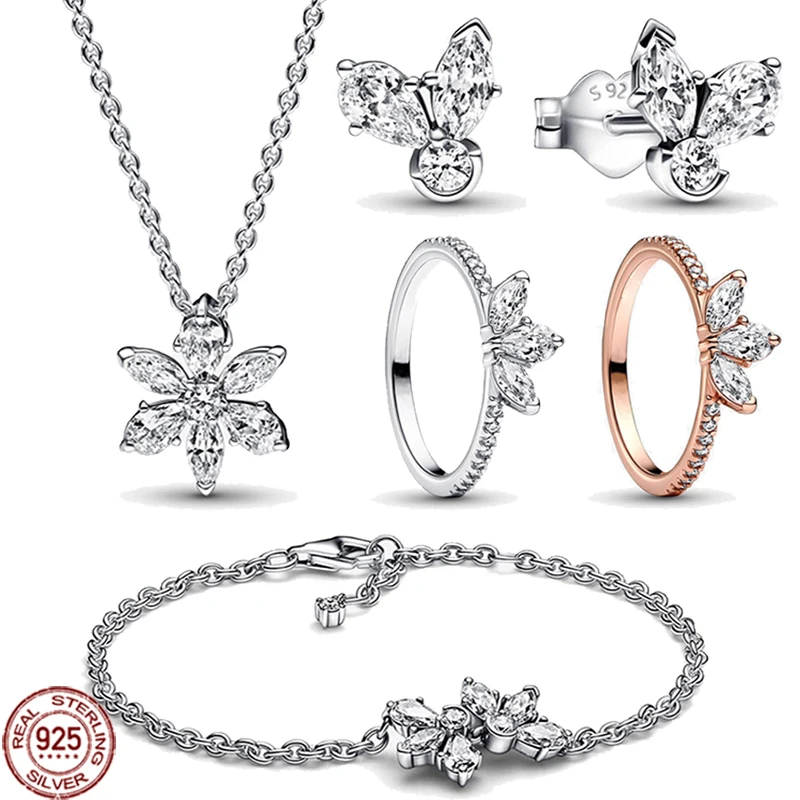 2023 New 925 Sterling Silver Classic Snowflake Series Set Bracelet Necklace Earrings Exquisite Family Jewelry Gifts
2023 New 925 Sterling Silver Classic Snowflake Series Set Bracelet Necklace Earrings Exquisite Family Jewelry Gifts