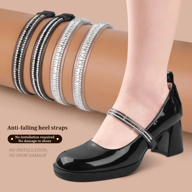 

1Pair High Heels Shoelaces Women Ankle Shoes Belt Holding Bundle Shoelace Sandals Rhinestones Elastic laces Shoe Accessories