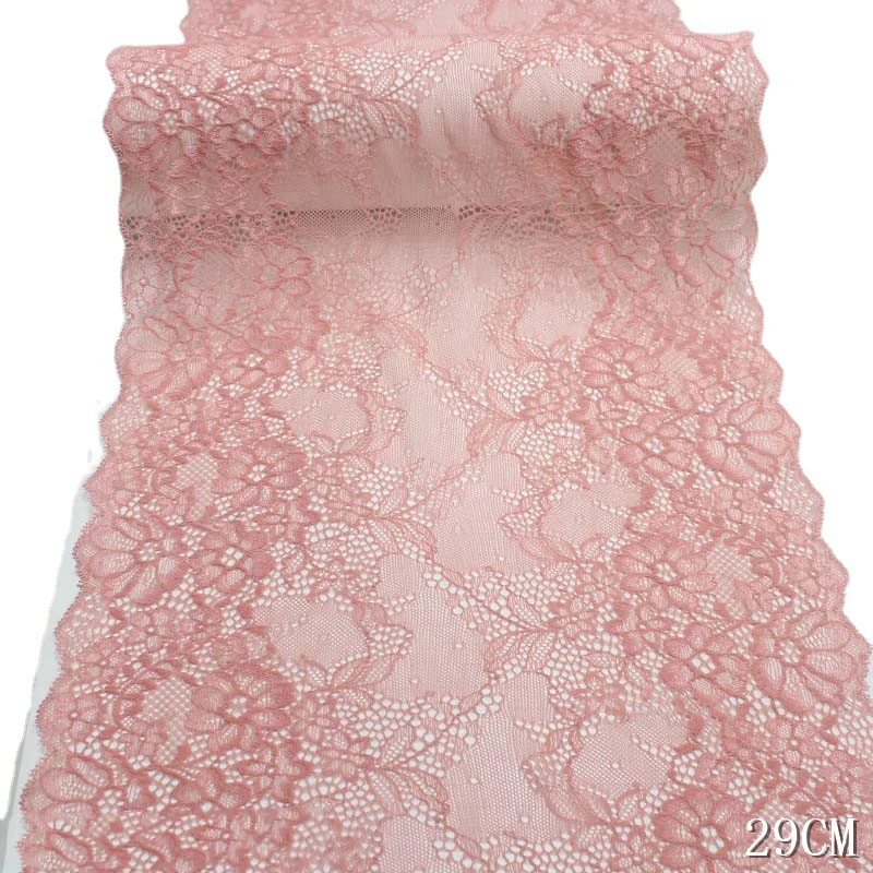 

50Yards Pink Elastic Stretch Lace Trims Lingerie Skirt Hem For Clothing Accessories Dress Sewing Lace