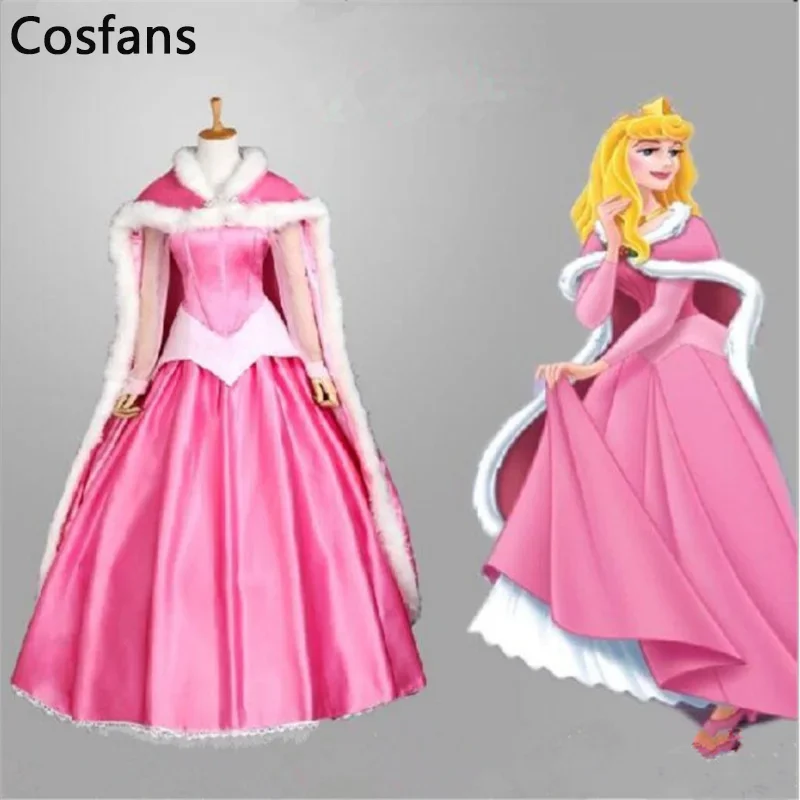 

Косплей-костюм для взрослых, косплей-костюм принцессы Спящей красавицы, Авроры, роскошный костюм для Хэллоуина, Рождества, Женский комплект плаща, 2021