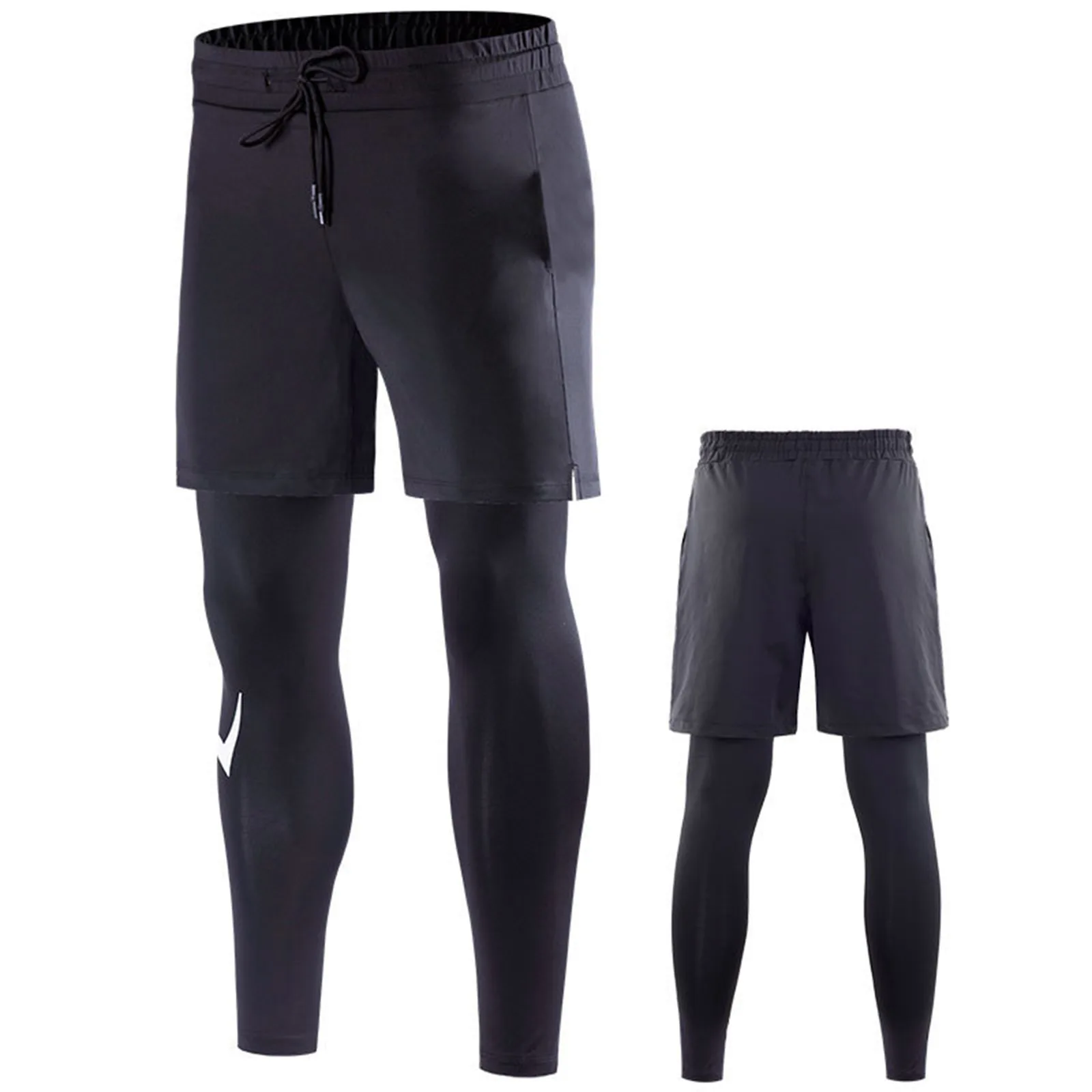 Men's Stretch Quick-drying Fitness Pants Training Basketball Fake Two-piece Running Step Pants
Men's Stretch Quick-drying Fitness Pants Training Basketball Fake Two-piece Running Step Pants
