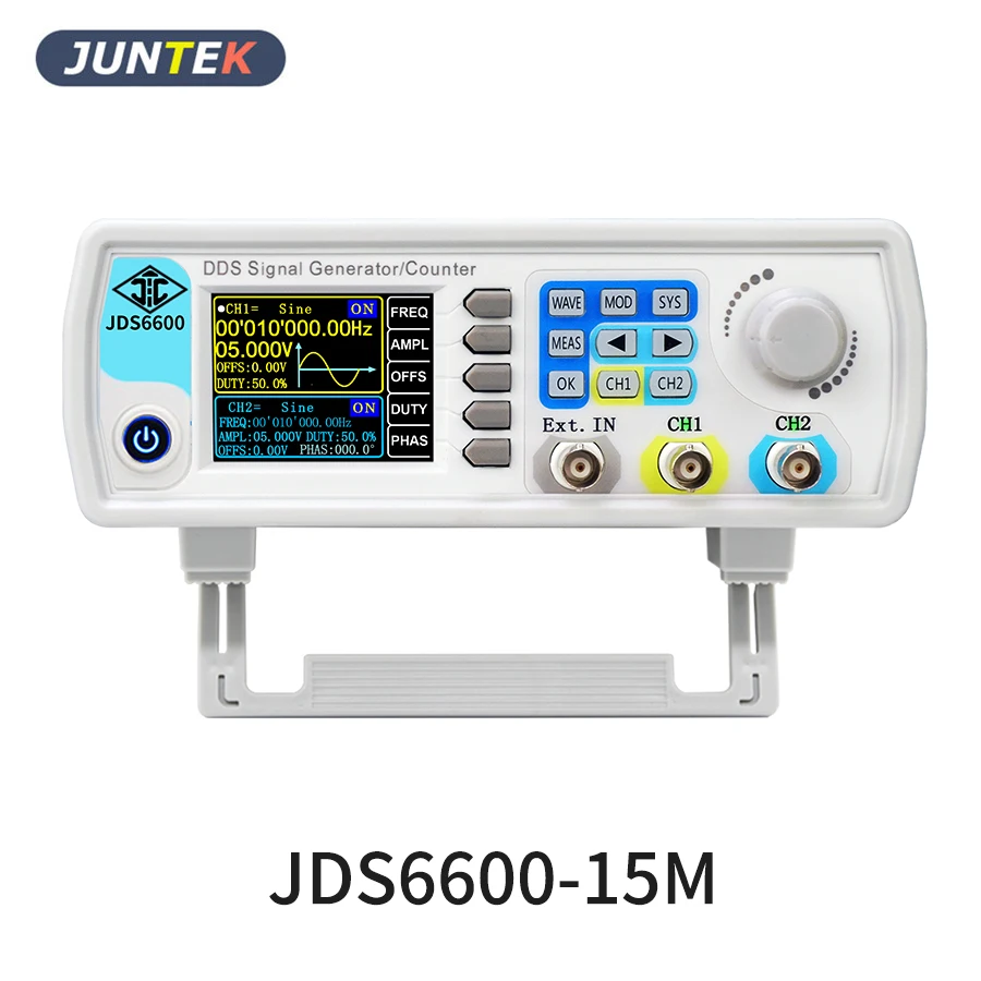JUNCTEK JDS6600-15M Dual-channel Digital DDS Function Signal Arbitrary Waveform Generator Sweep Signal Generator Frequency Meter
JUNCTEK JDS6600-15M Dual-channel Digital DDS Function Signal Arbitrary Waveform Generator Sweep Signal Generator Frequency Meter