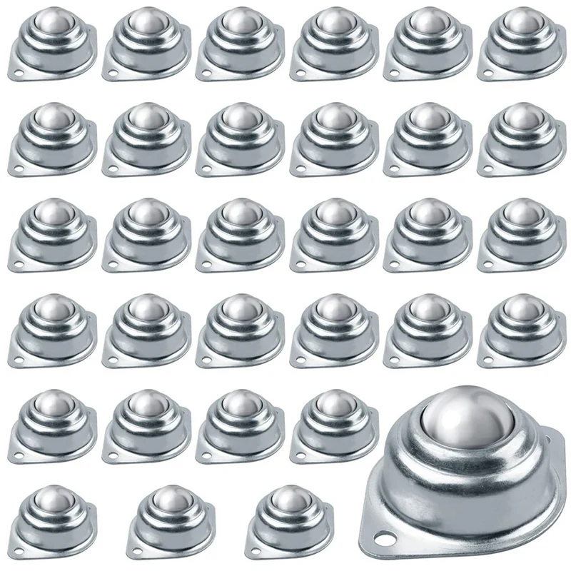 32Pcs Roller Ball Transfer Bearing, 1 Inch Carbon Steel Ball Casters, Mounted Ball Transfer Unit Universal For Conveyor Durable
32Pcs Roller Ball Transfer Bearing, 1 Inch Carbon Steel Ball Casters, Mounted Ball Transfer Unit Universal For Conveyor Durable