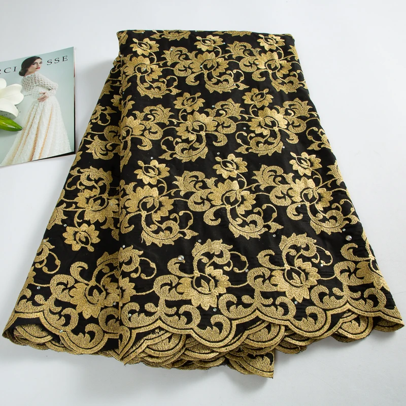 Luxury African Cotton Lace Fabric With Stones Swiss Cotton Lace Fabric 5 Yards For Wedding Party Sewing Dresses Women A3342
Luxury African Cotton Lace Fabric With Stones Swiss Cotton Lace Fabric 5 Yards For Wedding Party Sewing Dresses Women A3342