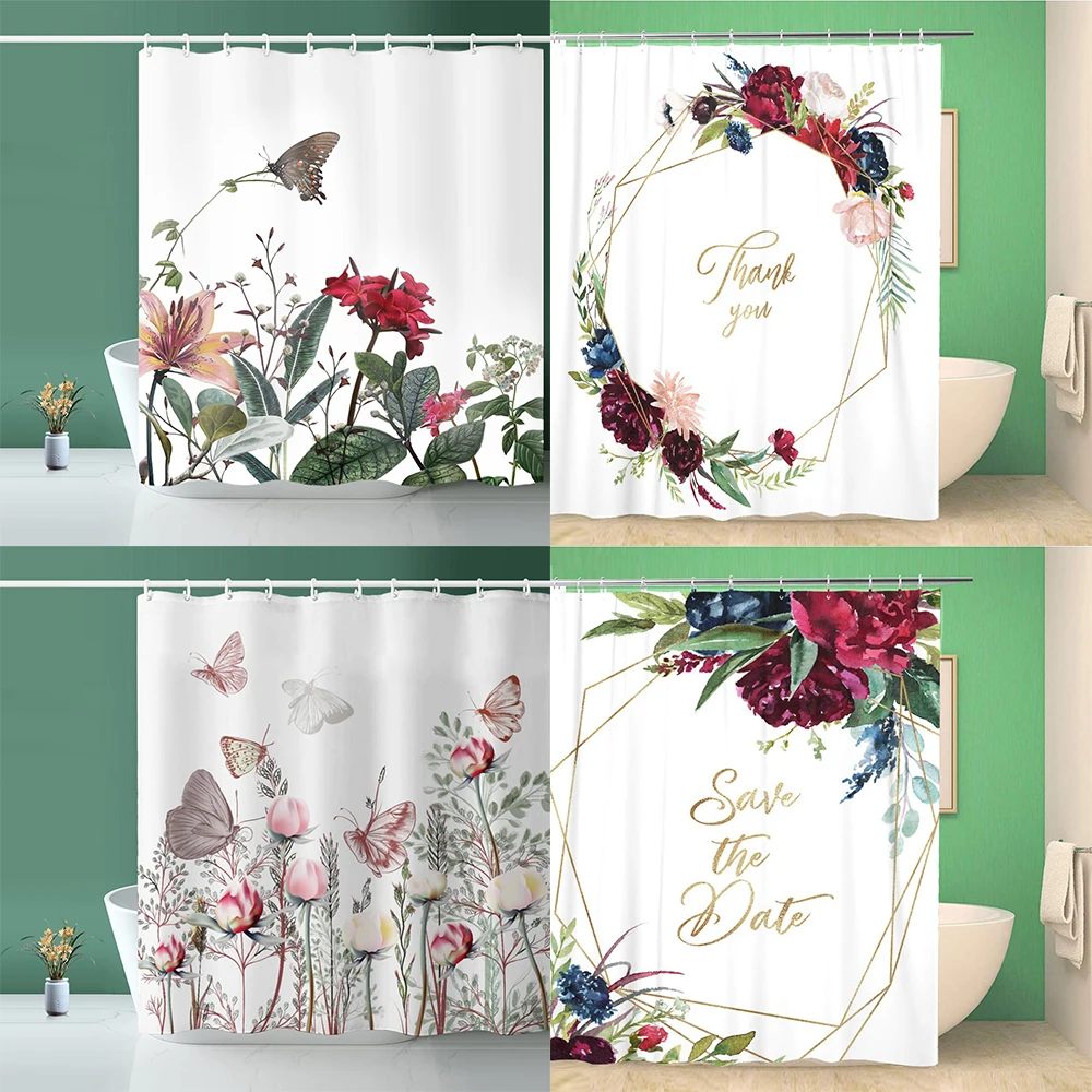 Vintage Rose Shower Curtain Wine Red Rose Frame Bathroom Curtain Gold Geometric Shape Polyester Waterproof Bathroom Curtain Hook
Vintage Rose Shower Curtain Wine Red Rose Frame Bathroom Curtain Gold Geometric Shape Polyester Waterproof Bathroom Curtain Hook