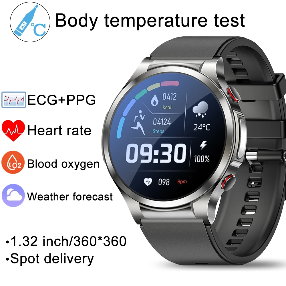 Body Temperature Smartwatch Blood Sugar ECG+PPG Monitoring Blood Pressure Heart Rate Clock Sports Smart Watches for Men +box New
Body Temperature Smartwatch Blood Sugar ECG+PPG Monitoring Blood Pressure Heart Rate Clock Sports Smart Watches for Men +box New